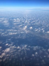 Aerial view of clouds over sea