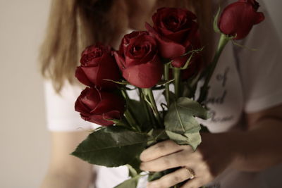 Close-up of rose bouquet