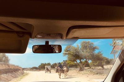 View of a car on the road