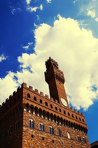 Low angle view of clock tower