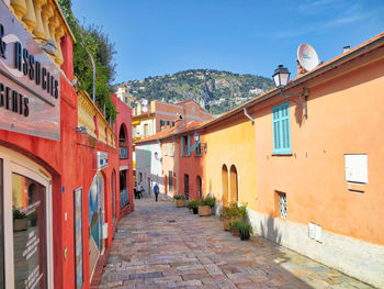 Alley amidst buildings in town