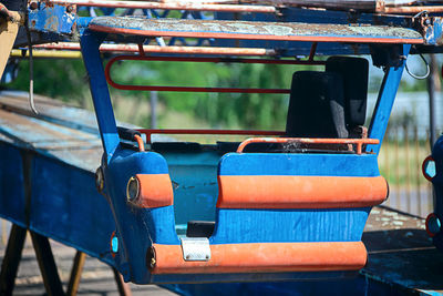 View of abandoned vehicle outdoors