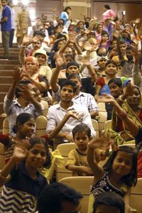 High angle view of group of people