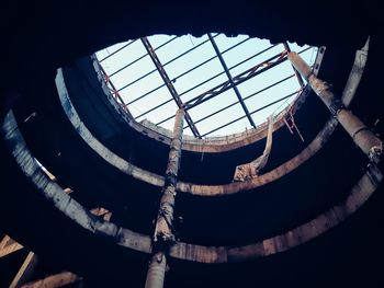 Low angle view of skylight against sky