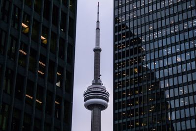 Low angle view of buildings against sky