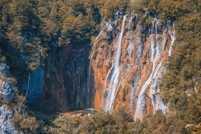 Panoramic view of waterfall