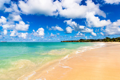 Panoramic view of beach against sky