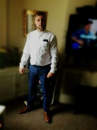 Full length portrait of young woman