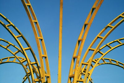 Low angle view of built structure against clear sky