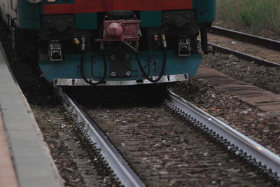 Train on track at station