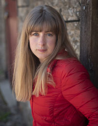 Portrait of smiling young woman