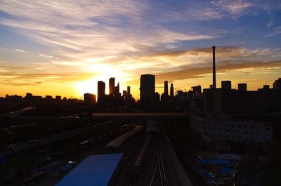 City at sunset