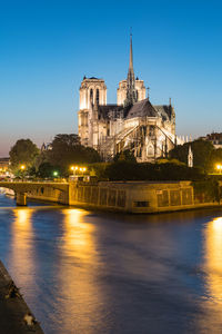 Illuminated city at night