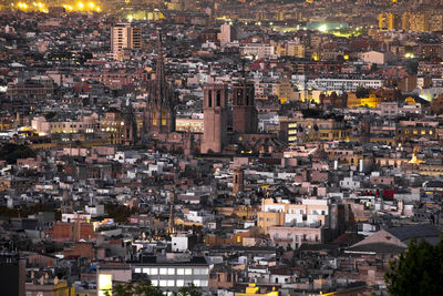 High angle view of cityscape