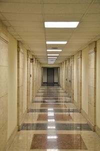 Empty corridor of building