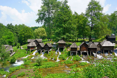 Funny small water mills near jajce, bosnia and herzegovina