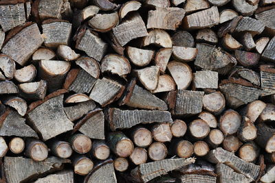 Full frame shot of logs