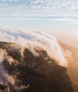 Aerial view of sea against sky