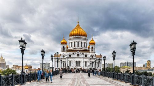 View of cathedral against cloudy sky