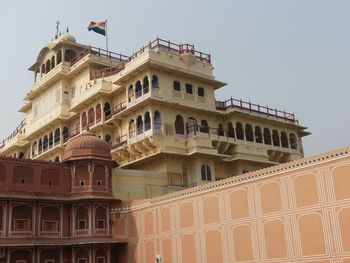 Low angle view of historical building against sky