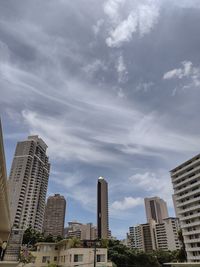 Low angle view of buildings against sky