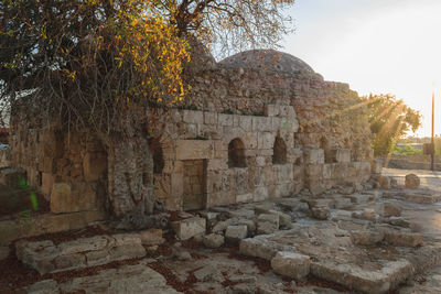 View of old ruins against sky