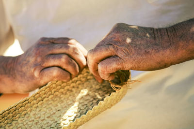 Close-up of hands