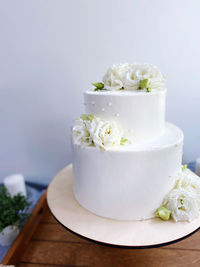 Close-up of dessert on table