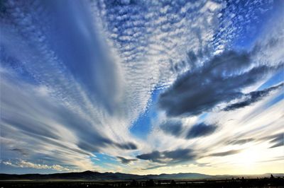 Low angle view of cloudy sky