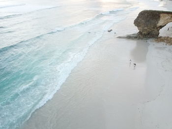 High angle view of beach