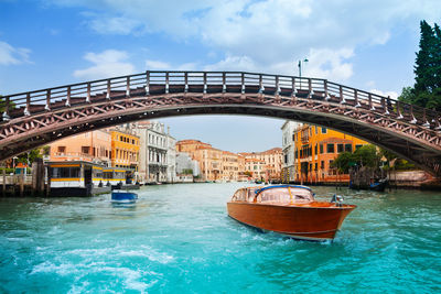 View of bridge over river