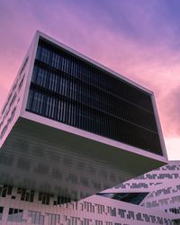 Low angle view of modern building against sky