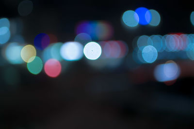 Defocused image of illuminated lights