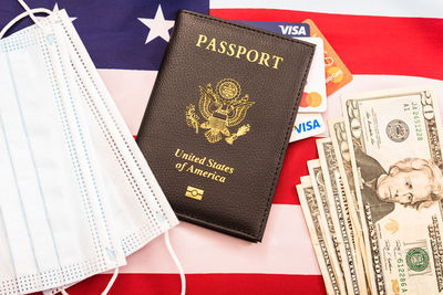 Close-up of paper flags