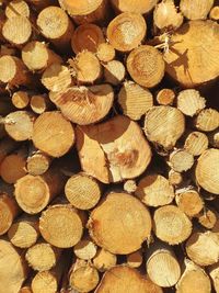 Full frame shot of firewood