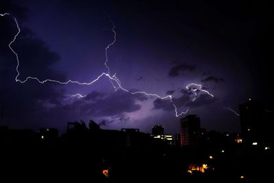 Lightning at night