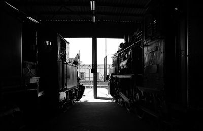 Train at railroad station