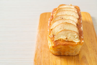 Close-up of bread on table