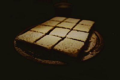 Close-up of cake on table