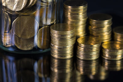 Full frame shot of coins