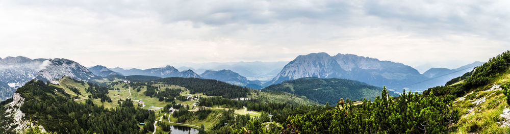 Panoramic view of mountains against sky