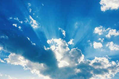 Low angle view of clouds in sky