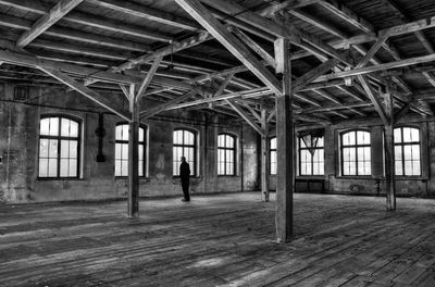 Man standing in an empty room