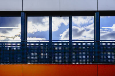 Building seen through window