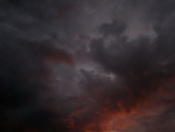 Low angle view of storm clouds in sky