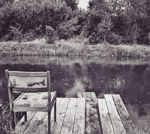 Pier over lake