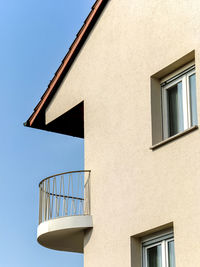 Low angle view of building against clear sky