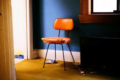 Empty chairs in room