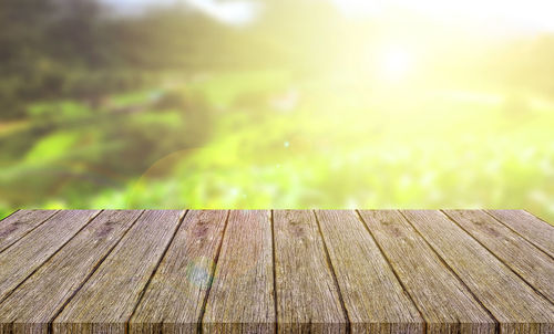 Close-up of wooden roof against sky