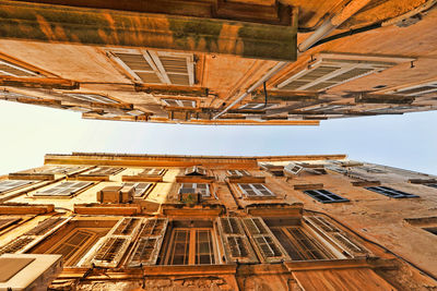 Low angle view of buildings against sky